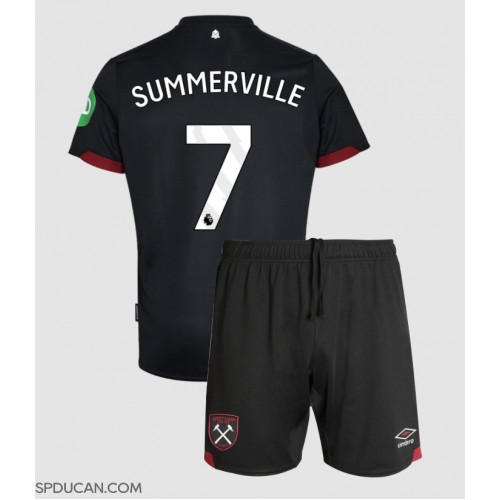 Dječji Nogometni Dres West Ham United Crysencio Summerville #7 Gostujuci 2024-25 Kratak Rukav (+ Kratke hlače)